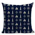 Nautical Anchor Velvet Throw Pillows for Home & Car Decor by Axyaa