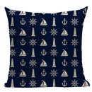 Nautical Anchor Velvet Throw Pillows for Home & Car Decor by Axyaa