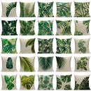 Axyaa Tropical Leaves Pillowcases - Rainforest Style Plant Cushion Covers