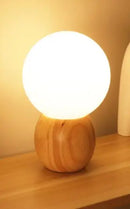 Axyaa Glass Table Lamp with LED Bulb and Button Switch
