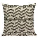 Axyaa Geometric Linen Cushion Cover 45x45cm - High Quality Decor Pillow