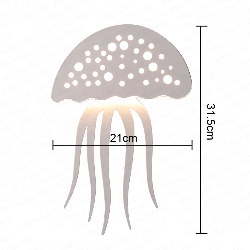 Axya LED Jellyfish Wall Lamp: Modern Nordic Indoor Decor for Bedside, Corridor, Aisle, Kids Room