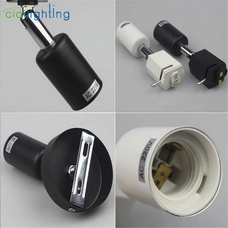 Axyaa Minimalist E27 Track Light with Adjustable Direction in Ceiling Mounted Fixture