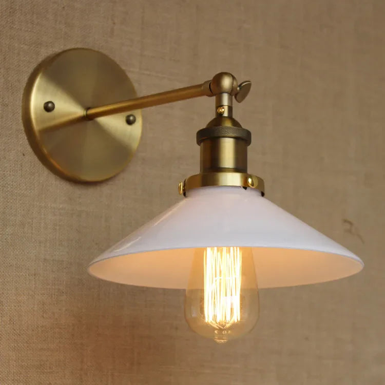 Axyaa Retro Glass Wall Lights - Rustic Loft Industrial Sconce