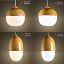 Axyaa Nordic Nuts Pendant Lamp with Imitation Wood Design