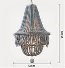 Axyaa Round Wooden Beads Chandelier Hanging Lamp for Home and Commercial Spaces