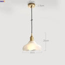 Axyaa Nordic Copper LED Glass Pendant Light for Dinning Living Room