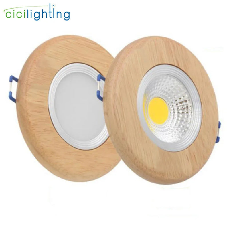 Axyaa Solid Wood LED Downlight for Industrial Office Living Room