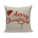 Axyaa Christmas Santa Claus Cushion Cover 45X45cm Deer Pillow Cases Kids Gift
