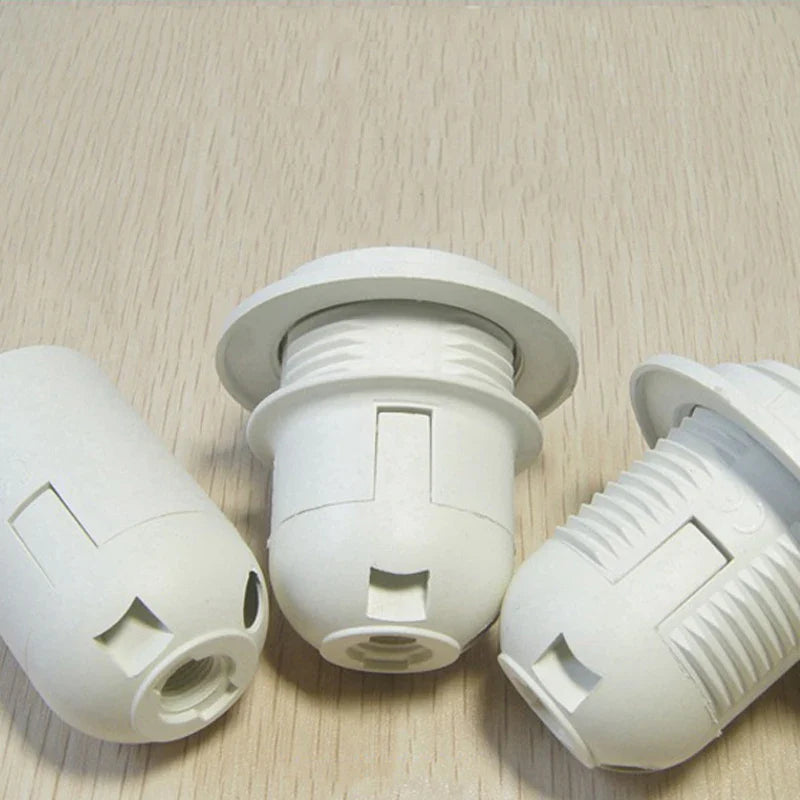 Axyaa E27 LED Bulb Holder: Plastic Lamp Socket Base for DIY Lighting