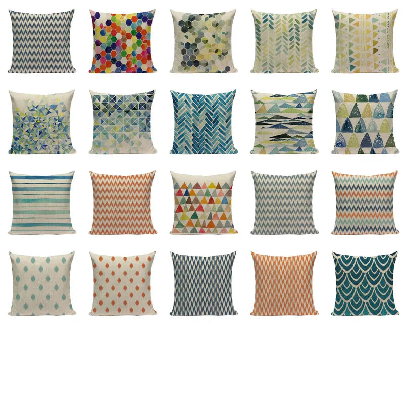 Axyaa Geometric Pillowcases: Nordic Design for Home Decor