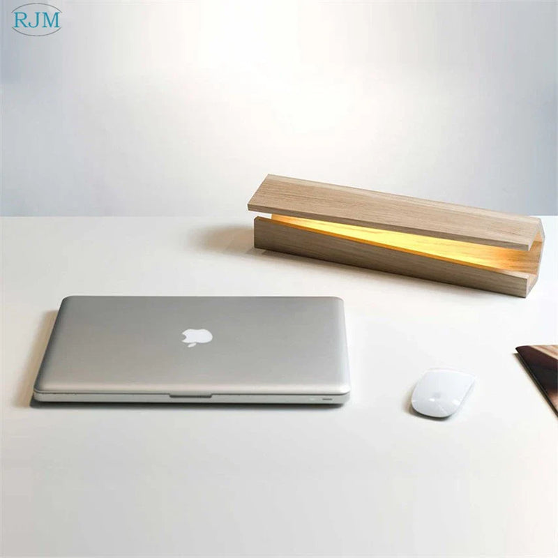 Axyaa Solid Wood Table Lamp for Modern Home Lighting