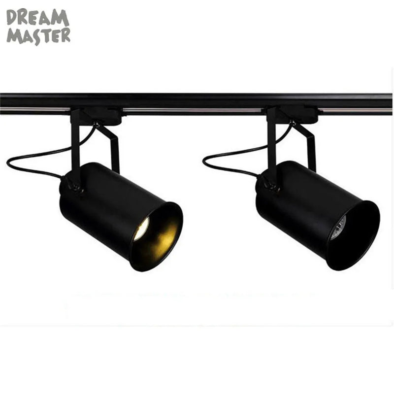 Axyaa Black Track Spotlights for Clothing Bar Store, 1 Phase Rail Lamp