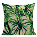 Axyaa Tropical Leaves Pillowcases - Rainforest Style Plant Cushion Covers