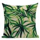 Axyaa Tropical Leaves Pillowcases - Rainforest Style Plant Cushion Covers