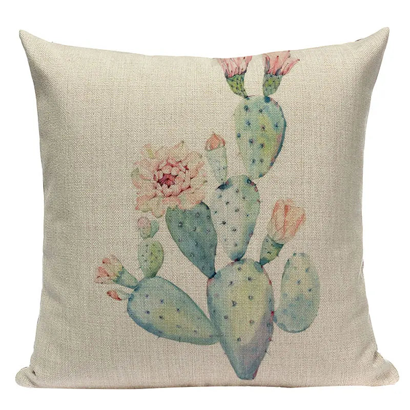 Axyaa Boho Kilim Leaf Cushion Cover - Retro Middle Eastern Style Home Decor