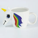 Axyaa Unicorn Color Changing Mug, 3D Ceramic Coffee Cup, Creative Gift