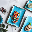 Axya Blue Ice Cracking Glaze Ceramic Tableware Set