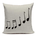 Axyaa Music Series High Quality Cotton Linen Cushion Cover Pillow Case