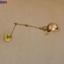 Axyaa Gold Swing Arm Wall Lamp LED Retro Loft Industrial Sconce Light