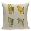 Axyaa Velvet Deer Floral Stripes Pillow Cover for Sofa Beds and Car