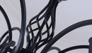 Axyaa Metal Body Glass Chandelier E27 Led Ceiling Lamp, European Traditional Decor Lighting