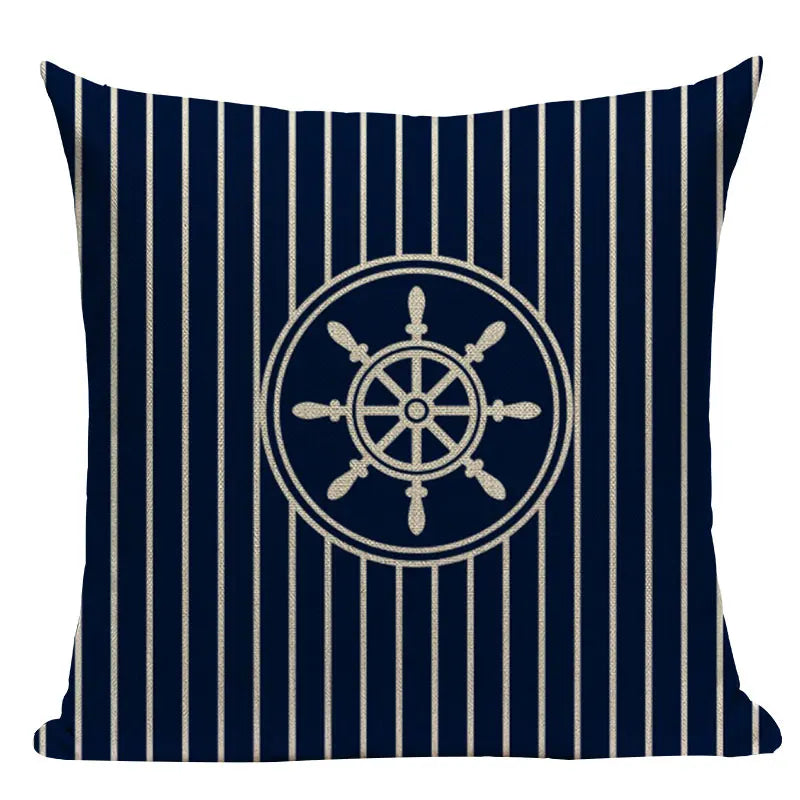 Nautical Anchor Velvet Throw Pillows for Home & Car Decor by Axyaa