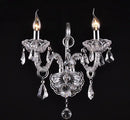 Axyaa Crystal Wall Lamp Candle LED Double/Three Head Bedside Light