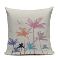 Axyaa Tropic Tree Green Cushion Cover - Summer Style Decorative Pillow for Sofa