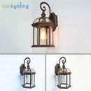 Axyaa Outdoor Rustic Wall Lamp, Antique Garden Lighting, European Retro Balcony Light
