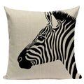 Axyaa Simple Geometry Pillowcase - Zebra Leopard Print Home Cushion