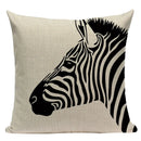 Axyaa Simple Geometry Pillowcase - Zebra Leopard Print Home Cushion