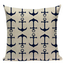 Nautical Anchor Velvet Throw Pillows for Home & Car Decor by Axyaa