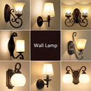 Axyaa Vintage Retro Metal Glass Wall Sconce Classic Light Fixture Lighting