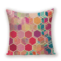 Geometric Linen Cushion Cover for Home Decor - Axyaa's Stylish Throw Pillow Case
