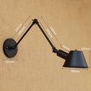 Axyaa Vintage LED Wall Light Swing Arm Wall Lamp Industrial Style