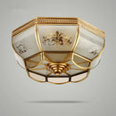 Axyaa Copper Ceiling Light with Glass Lampshade for Bedroom and Study Room