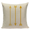 Nordic Geometric Deer Cushion Cover - Axyaa Yellow Heart Throw Pillow Case