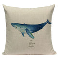 Colorful Fish Pattern Linen Cushion Cover by Axyaa