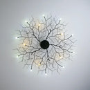 Axyaa LED Ceiling Lamp: Nordic Branch Iron Chandeliers for Bedroom and Living Room