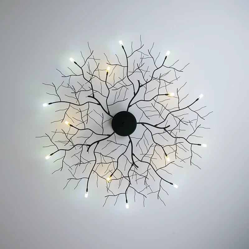 Axyaa LED Ceiling Lamp: Nordic Branch Iron Chandeliers for Bedroom and Living Room