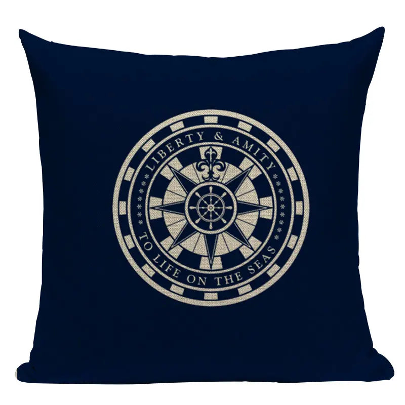 Nautical Anchor Throw Pillow Cover - Axyaa Branded Home Decor Collection