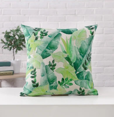 Axyaa Tropical Palm Leaf Cushion Cover 45x45cm