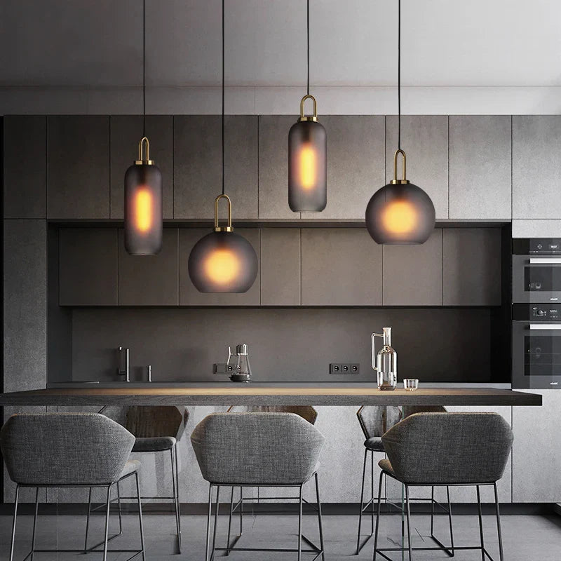 Axya Luxury Glass Ball Pendant Lights for Living & Dining Rooms