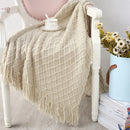 Axyaa Knitted Throw Blanket Grey Yellow Black, Diamond Acrylic 130x170cm