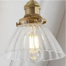 Axyaa Nordic Glass Ball Pendant Light - Copper Vintage Hanging Lamp