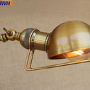 Axyaa Gold Swing Arm Wall Lamp LED Retro Loft Industrial Sconce Light