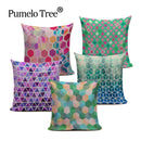 Geometric Linen Cushion Cover for Home Decor - Axyaa's Stylish Throw Pillow Case