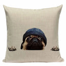 Axyaa Pug Animal Decor Cushion Cover Home Decorative Pillow 45x45cm