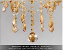 Axyaa Champagne Gold Crystal Bedroom Pendant Chandelier